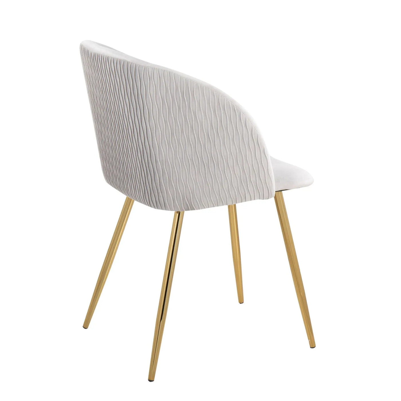 Fran - Pleated Waves Contemporary Chair (Set of 2) by HouseOfZazla
