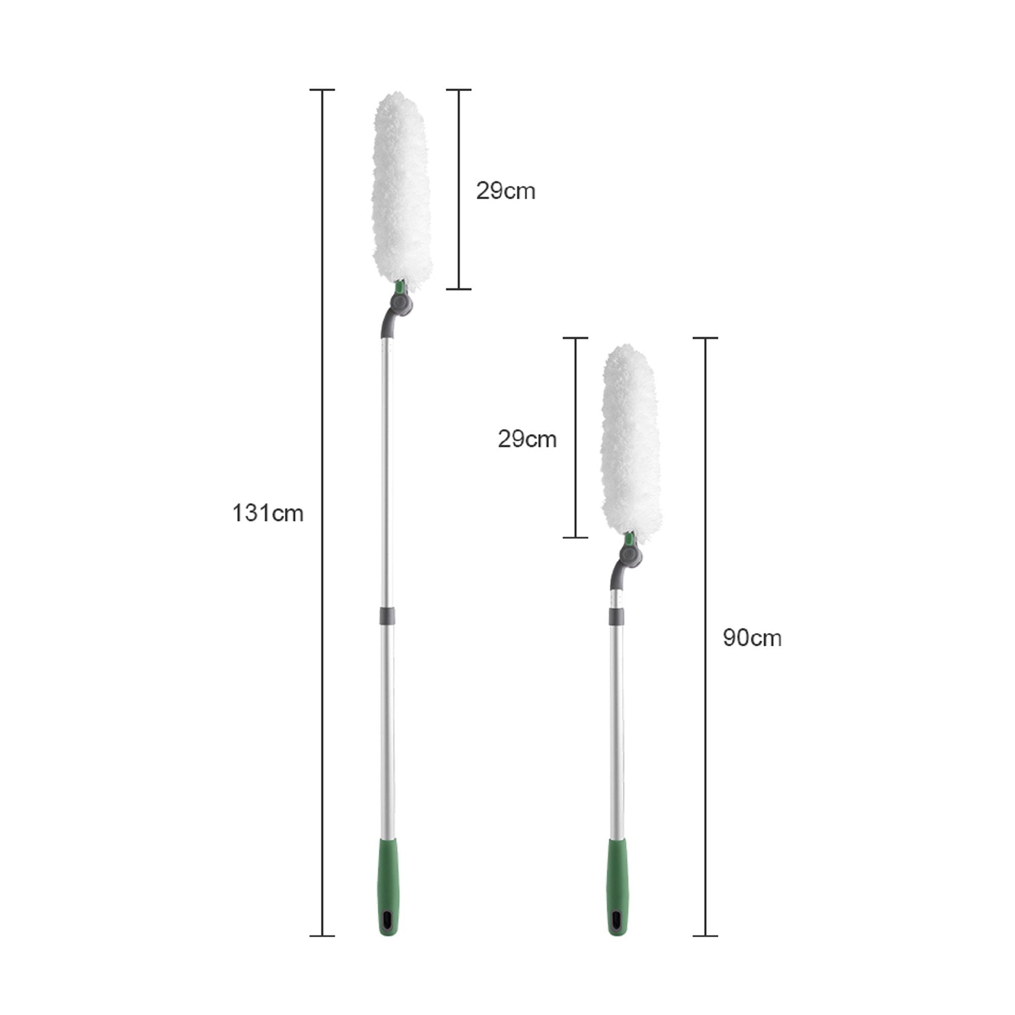 Long Handle Duster With Extension Bar, Home Dust Collector - White by HouseOfZazla