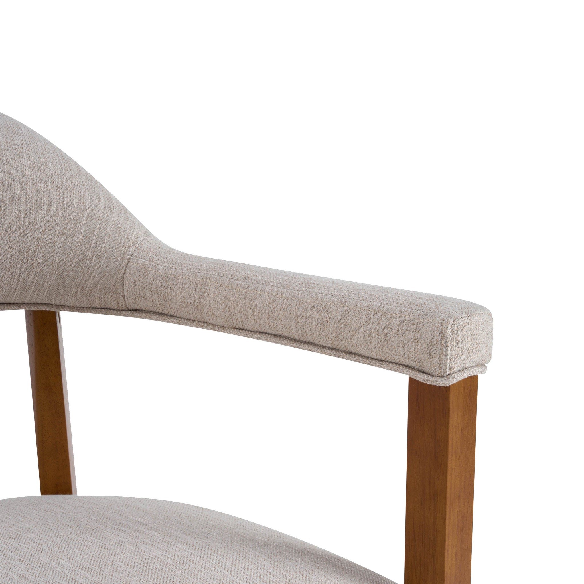 Wood Frame Upholstered Dining Chairs with Armrests (Set of 2) by HouseOfZazla