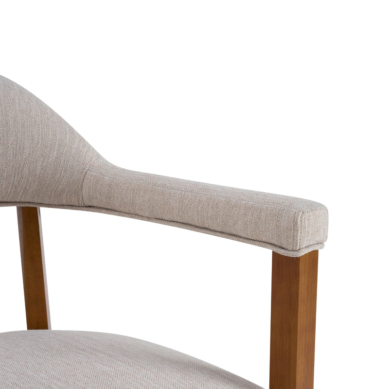 Wood Frame Upholstered Dining Chairs with Armrests (Set of 2) by HouseOfZazla