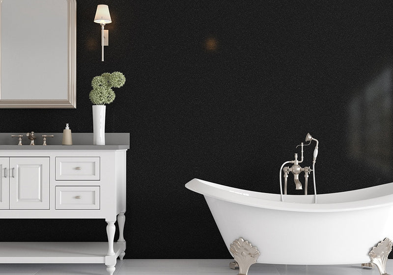 Absolute Black Brushed Granite Slab Random room scene