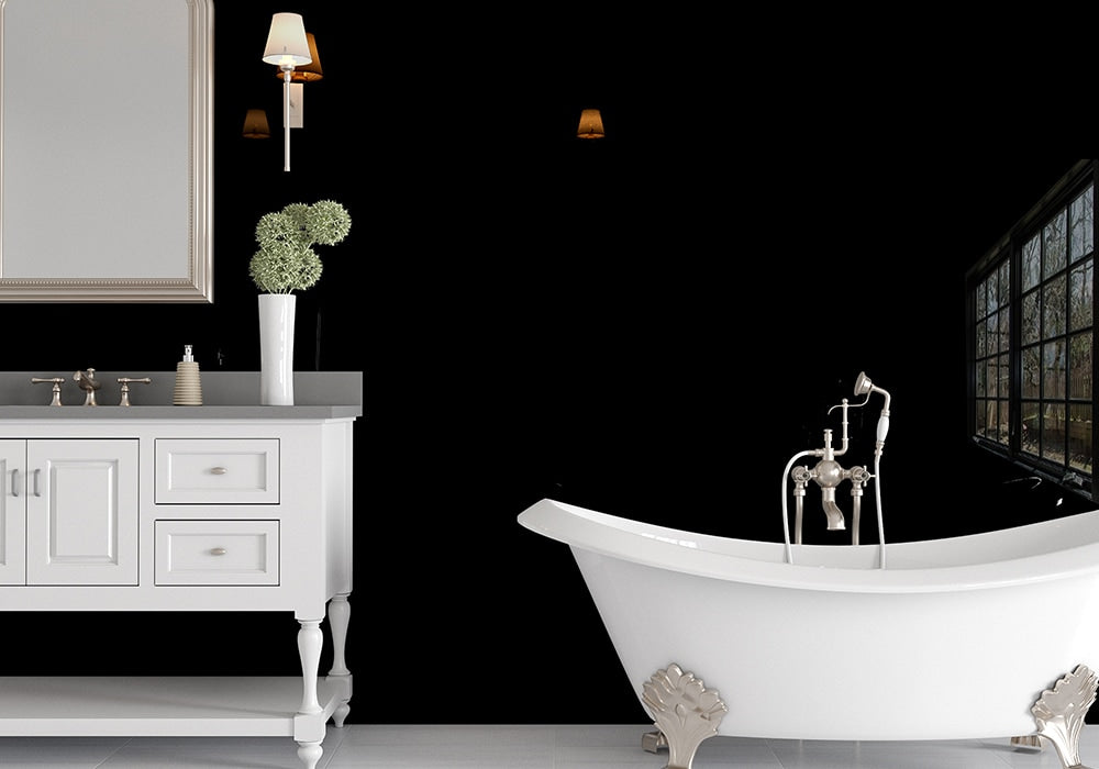 Absolute Black Extra Polished Granite Slab Random room scene
