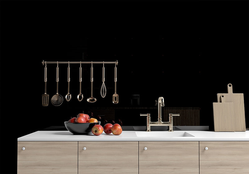 Absolute Black Extra Polished Granite Slab Random room scene 2