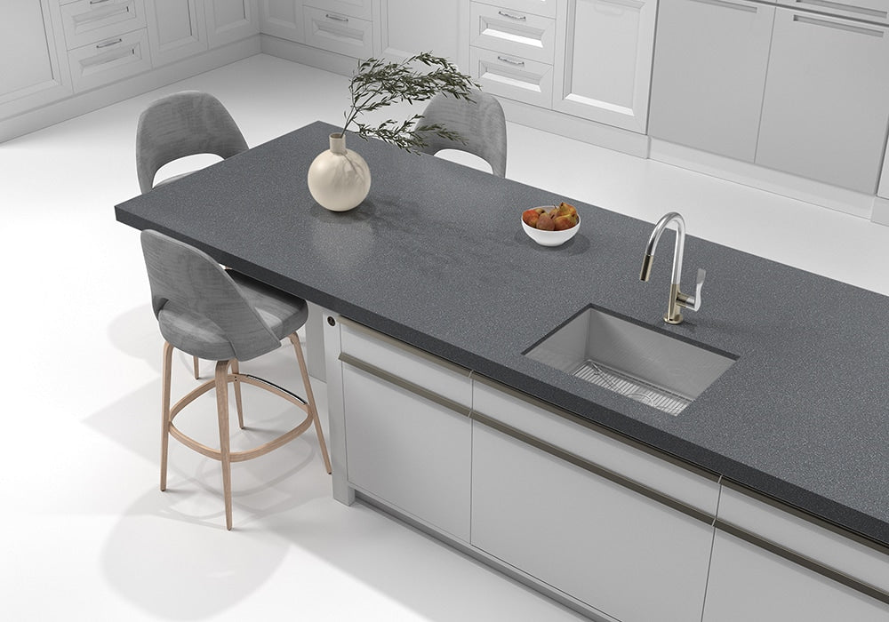 Absolute Black Honed Granite Slab Random room scene 4