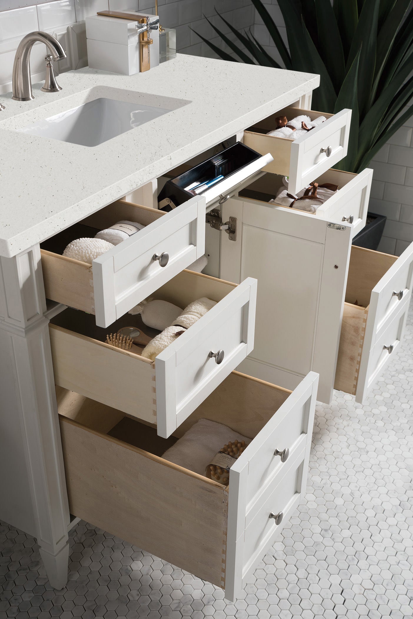 James Martin Brittany 48" Single Bathroom Vanity, Bright White, view 24