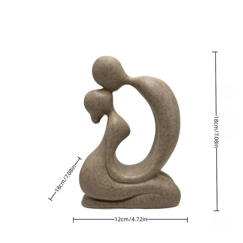 Modern Abstract Family Love Sculpture for Elegant Home Decor by House Of Avana