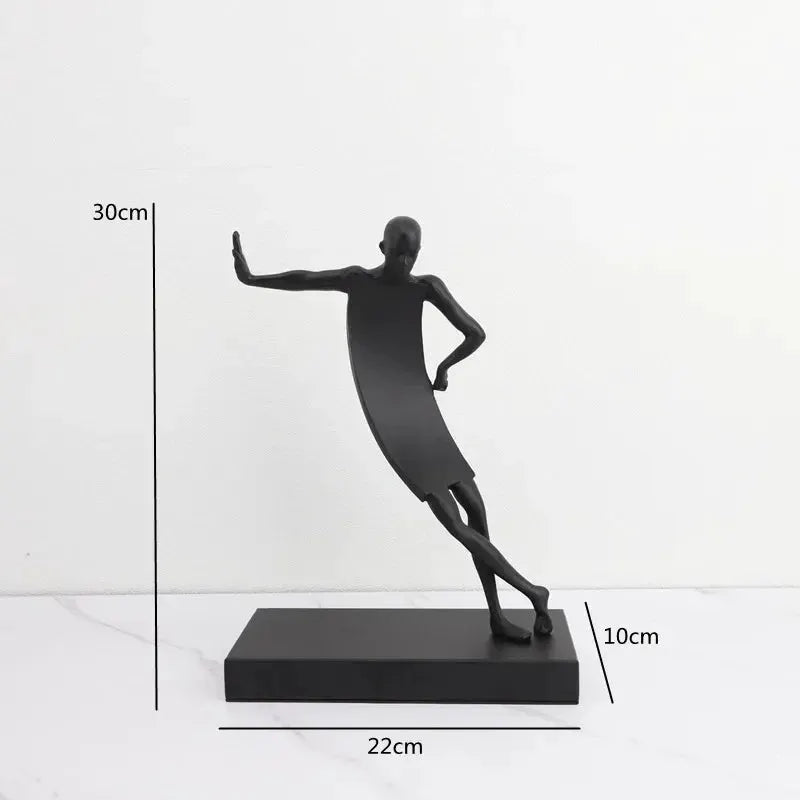 Abstract Iron Figurine Matte Black Cube Sculpture for Your Home Decor by House Of Avana