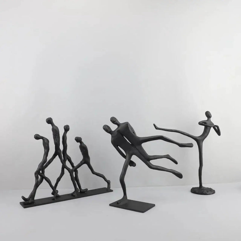 Modern Walking Human Figurines Sculpture by House Of Avana