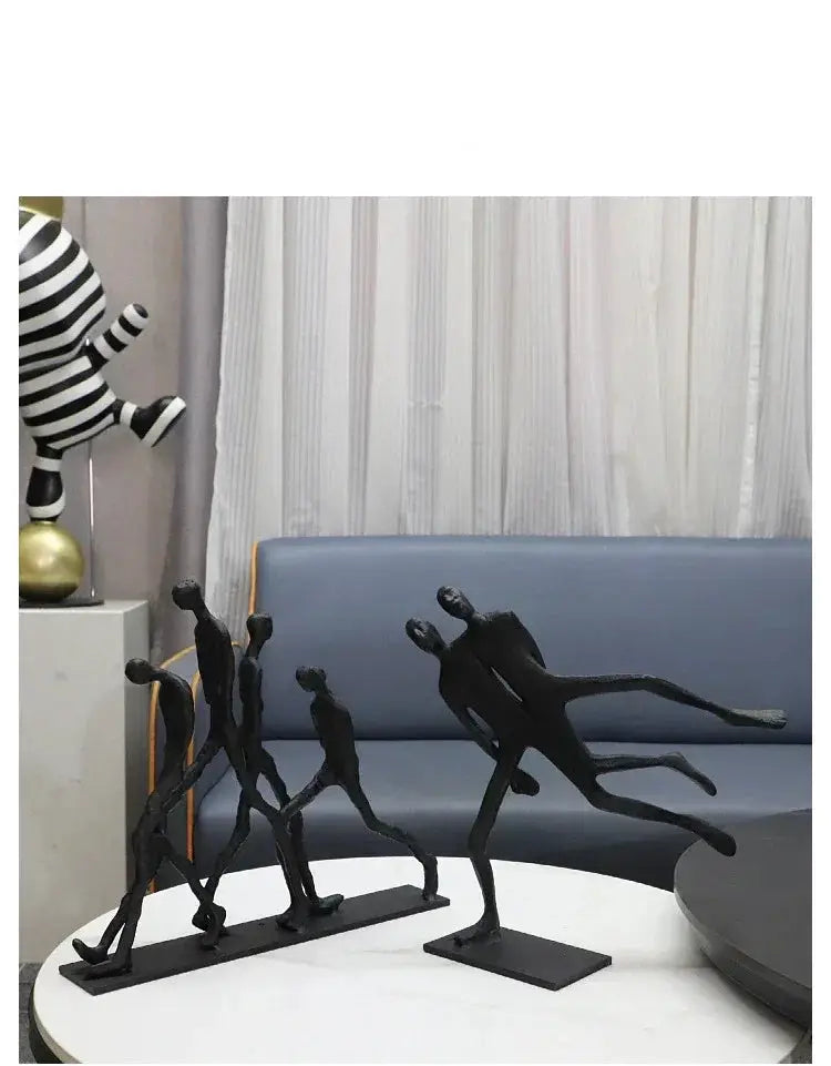 Modern Walking Human Figurines Sculpture by House Of Avana