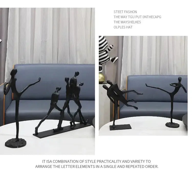 Modern Walking Human Figurines Sculpture by House Of Avana