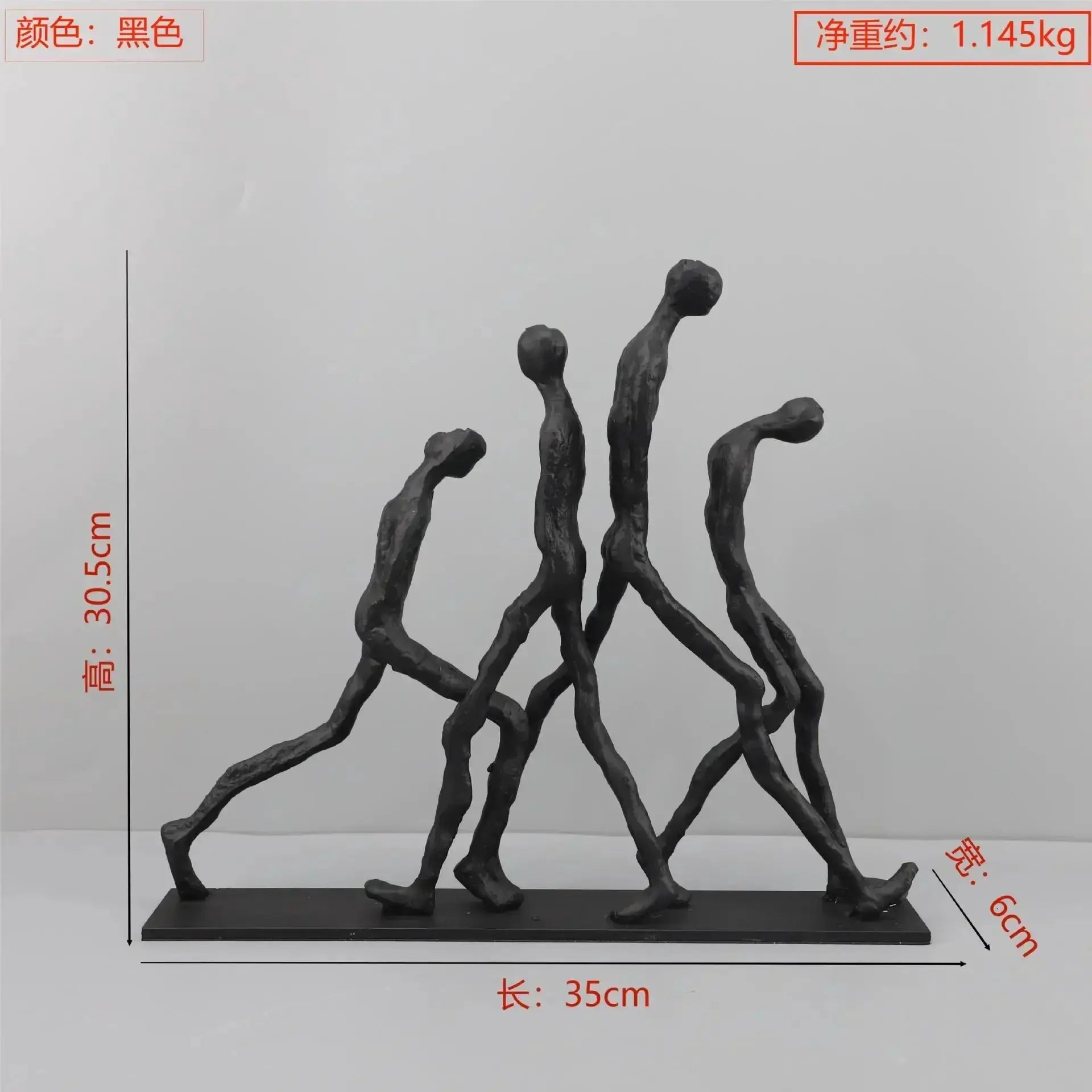 Modern Walking Human Figurines Sculpture by House Of Avana