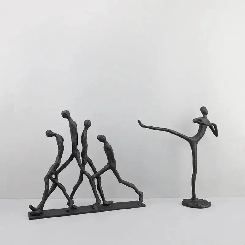 Modern Walking Human Figurines Sculpture by House Of Avana