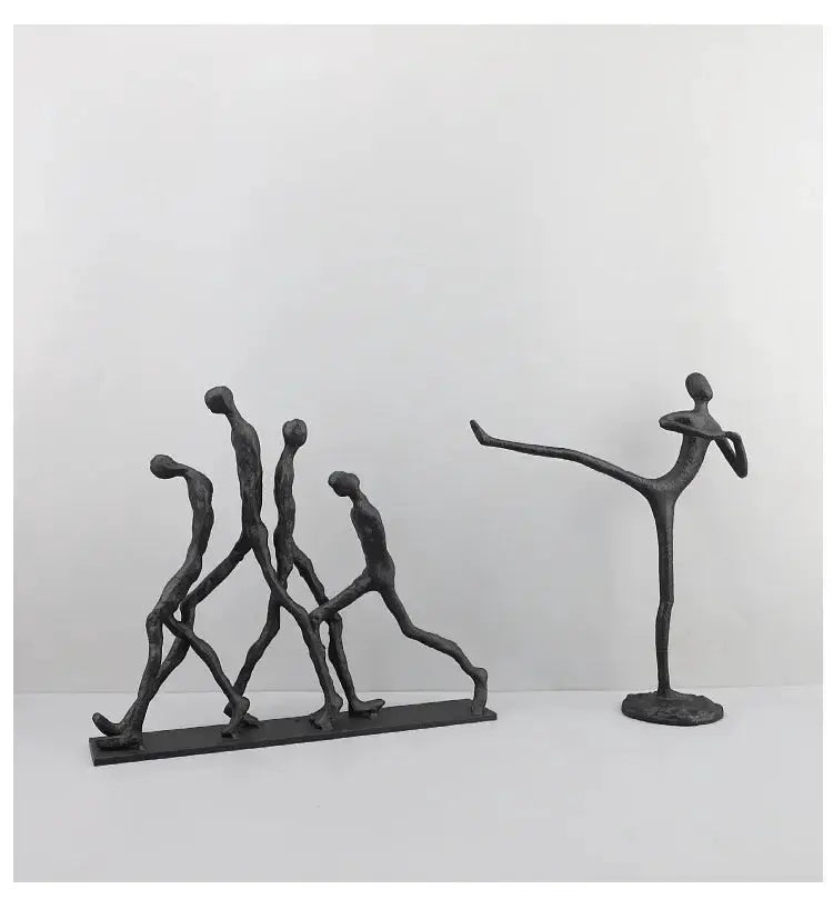 Modern Walking Human Figurines Sculpture by House Of Avana