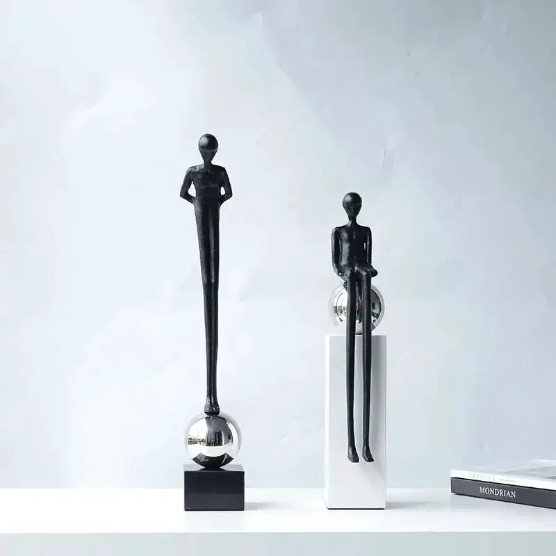 Modern Abstract Human Figurine Sculpture for Luxury Home Decor by House Of Avana