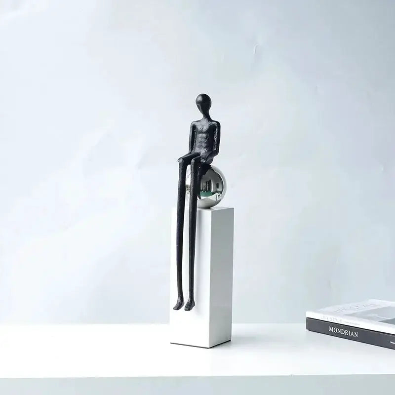 Modern Abstract Human Figurine Sculpture for Luxury Home Decor by House Of Avana