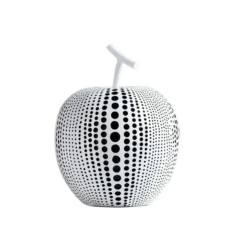 Modern Decorative Fruit Sculpture in Black & White by House Of Avana