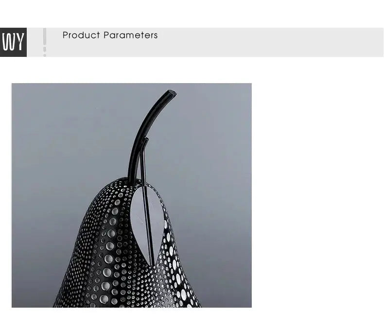 Modern Decorative Fruit Sculpture in Black & White by House Of Avana