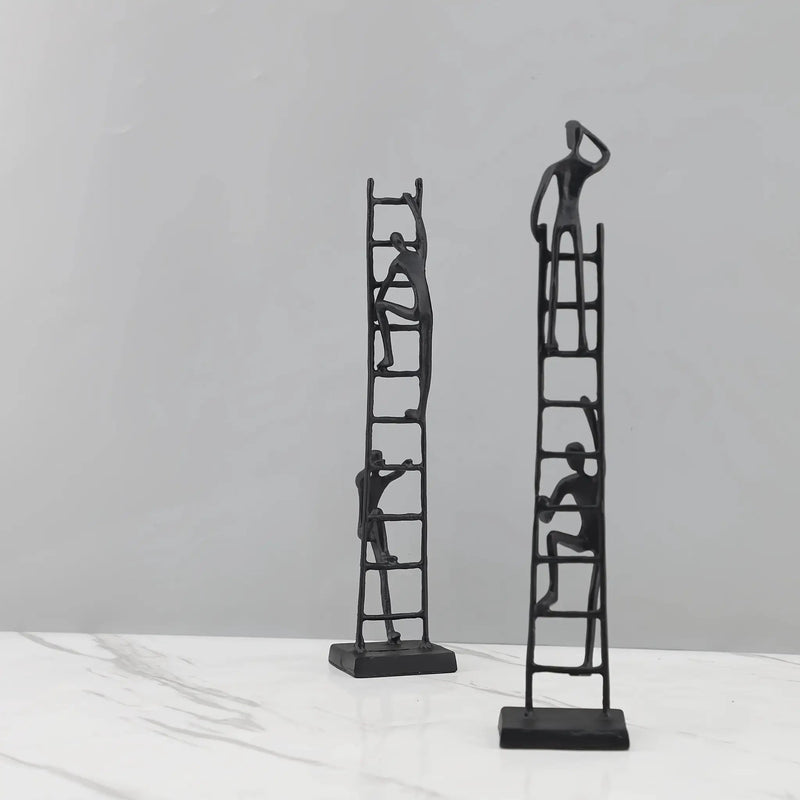 Abstract Climbing Ladder Sculpture for Modern Home Decor by House Of Avana
