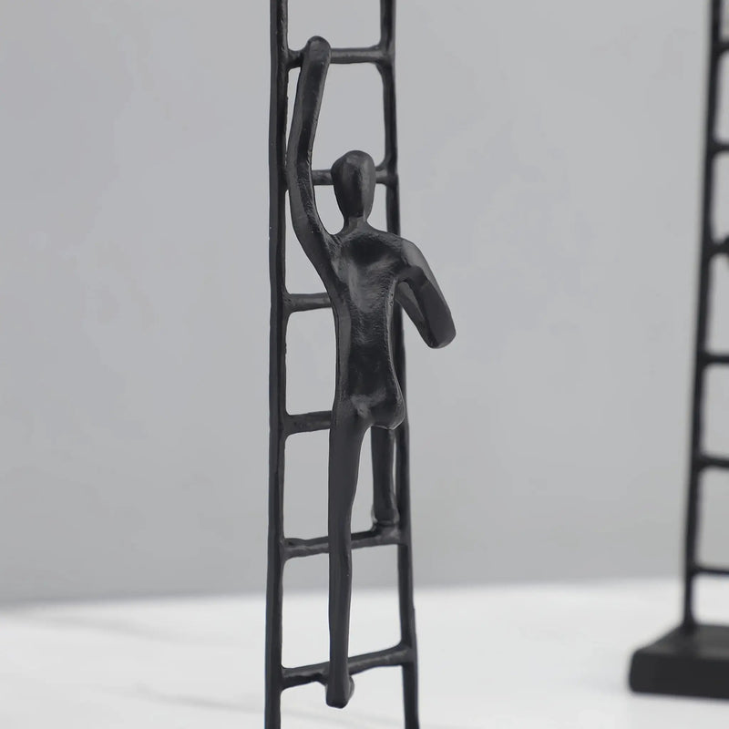 Abstract Climbing Ladder Sculpture for Modern Home Decor by House Of Avana