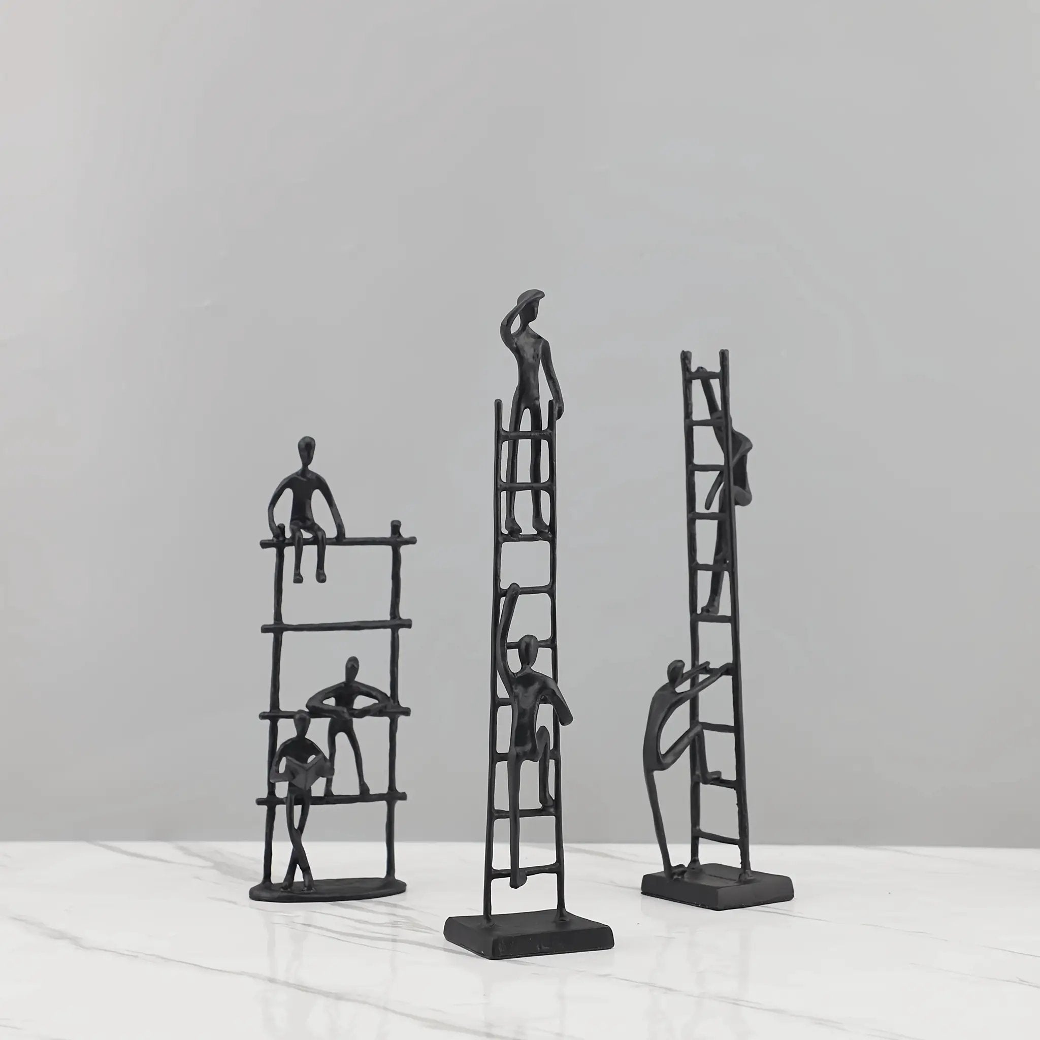 Abstract Climbing Ladder Sculpture for Modern Home Decor by House Of Avana