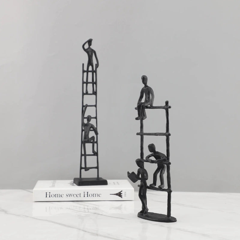 Abstract Climbing Ladder Sculpture for Modern Home Decor by House Of Avana