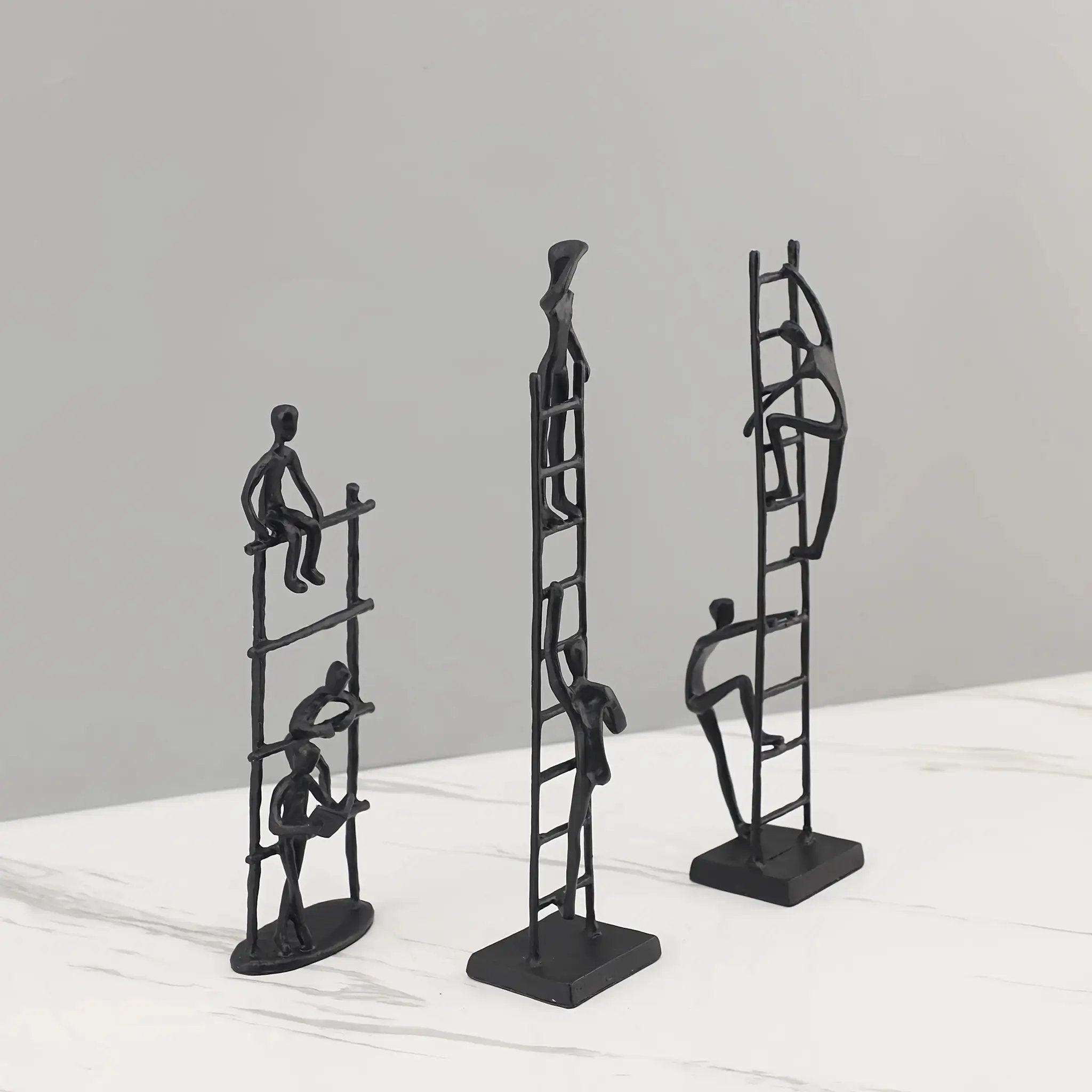 Abstract Climbing Ladder Sculpture for Modern Home Decor by House Of Avana