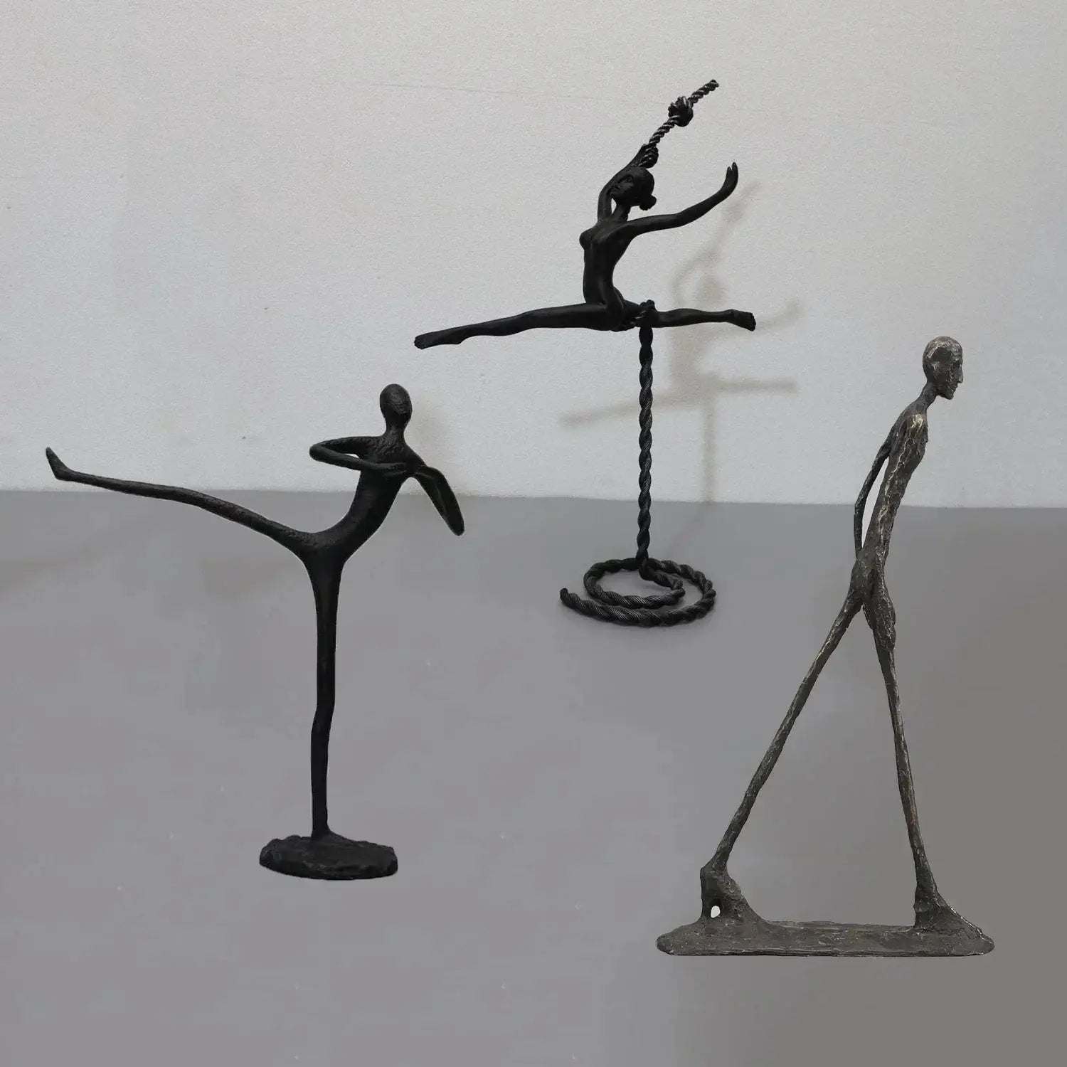 Abstract Metal Figure Sculpture Giacometti Style for Your Living Room by House Of Avana