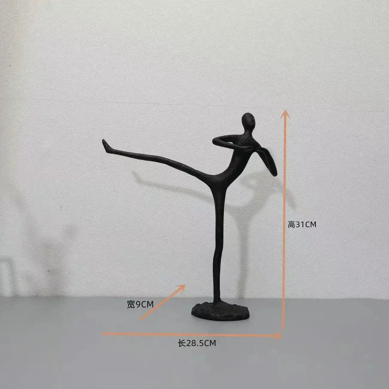 Abstract Metal Figure Sculpture Giacometti Style for Your Living Room by House Of Avana