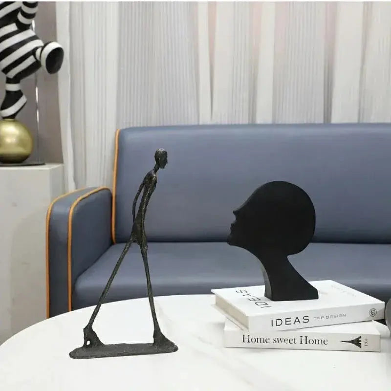 Abstract Metal Figure Sculpture Giacometti Style for Your Living Room by House Of Avana