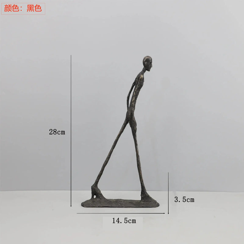 Abstract Metal Figure Sculpture Giacometti Style for Your Living Room by House Of Avana