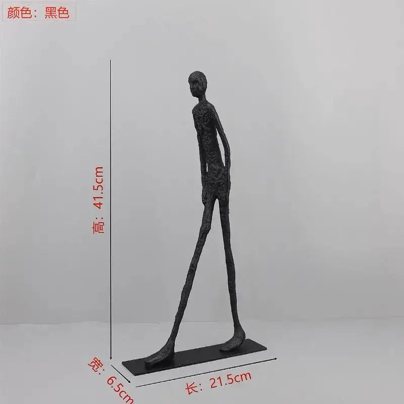 Abstract Metal Figure Sculpture Giacometti Style for Your Living Room by House Of Avana