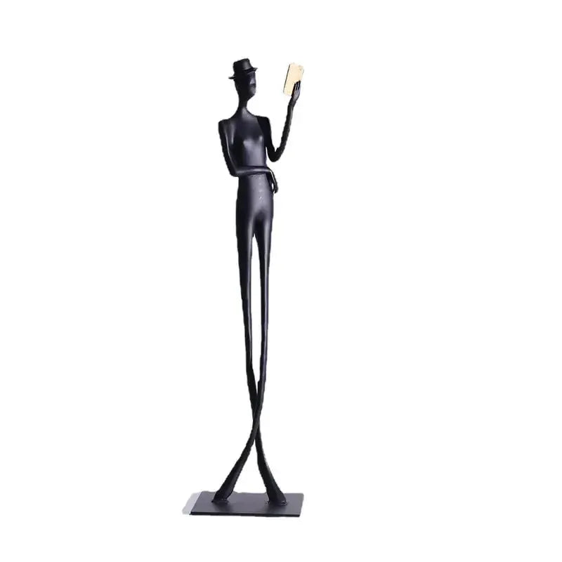 Modern Reading Gentleman Figurine Sculpture for Home Decor by House Of Avana