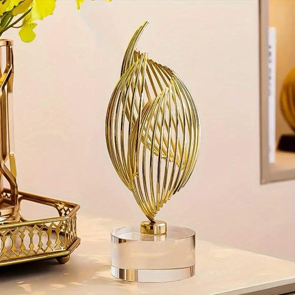 Abstract Table Sculpture - Golden Modern by House Of Avana