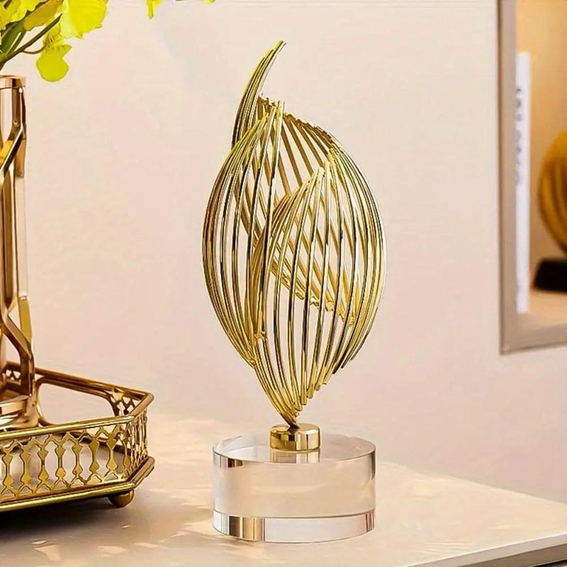 Abstract Table Sculpture - Golden Modern by House Of Avana