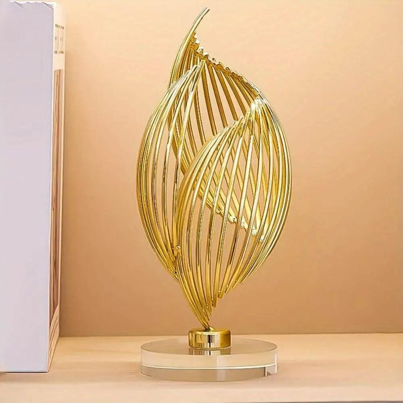 Abstract Table Sculpture - Golden Modern by House Of Avana