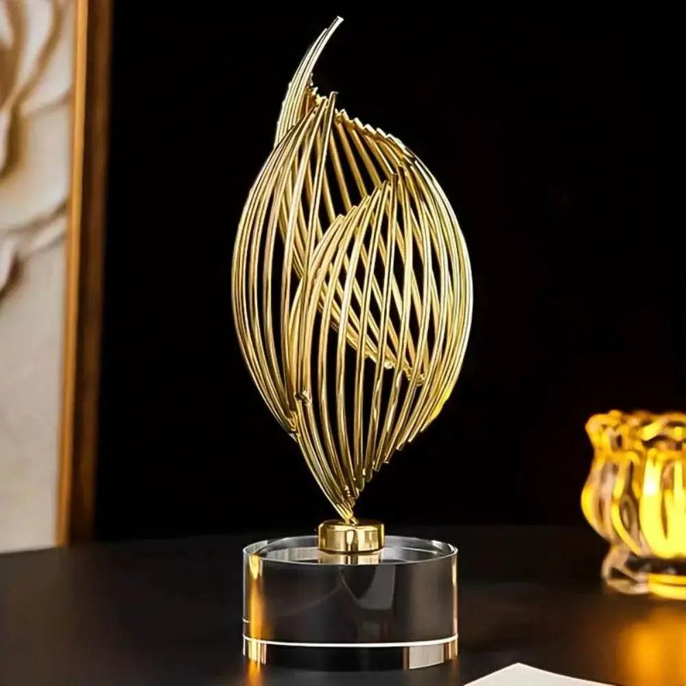 Abstract Table Sculpture - Golden Modern by House Of Avana
