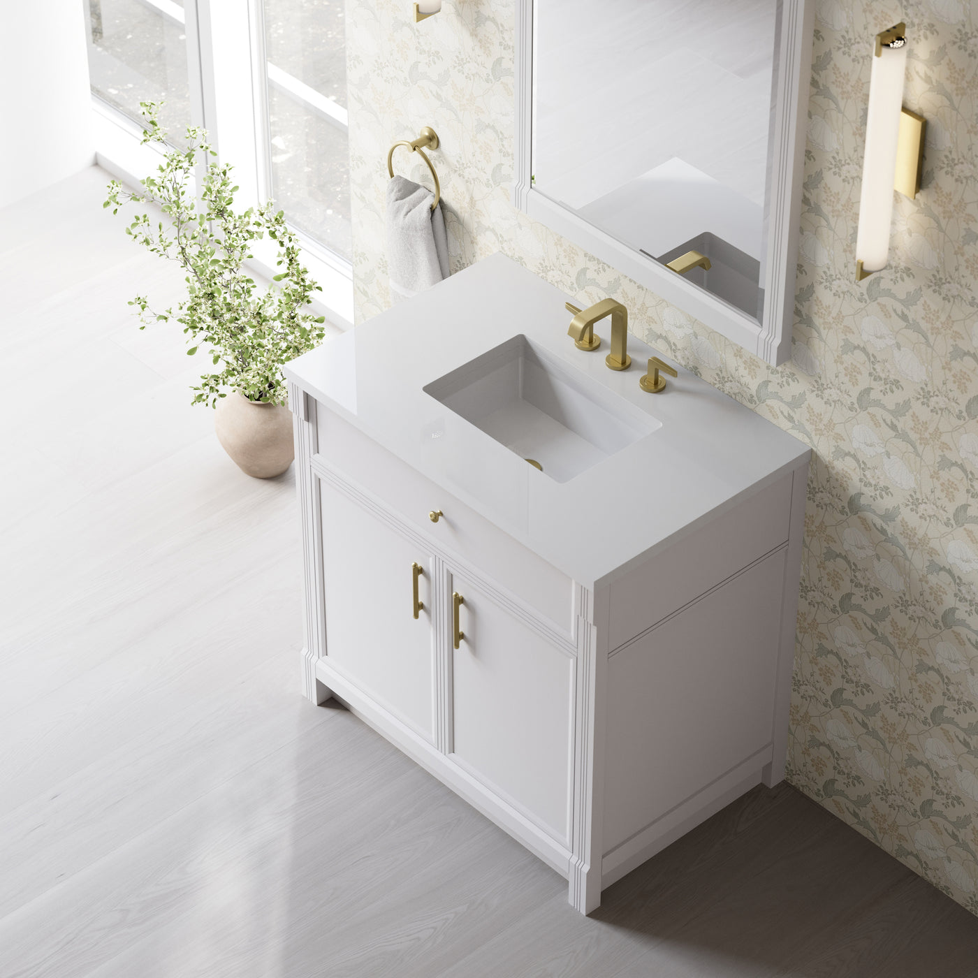 James Martin Bellshire 36" Single Bathroom Vanity, Bright White, view 36