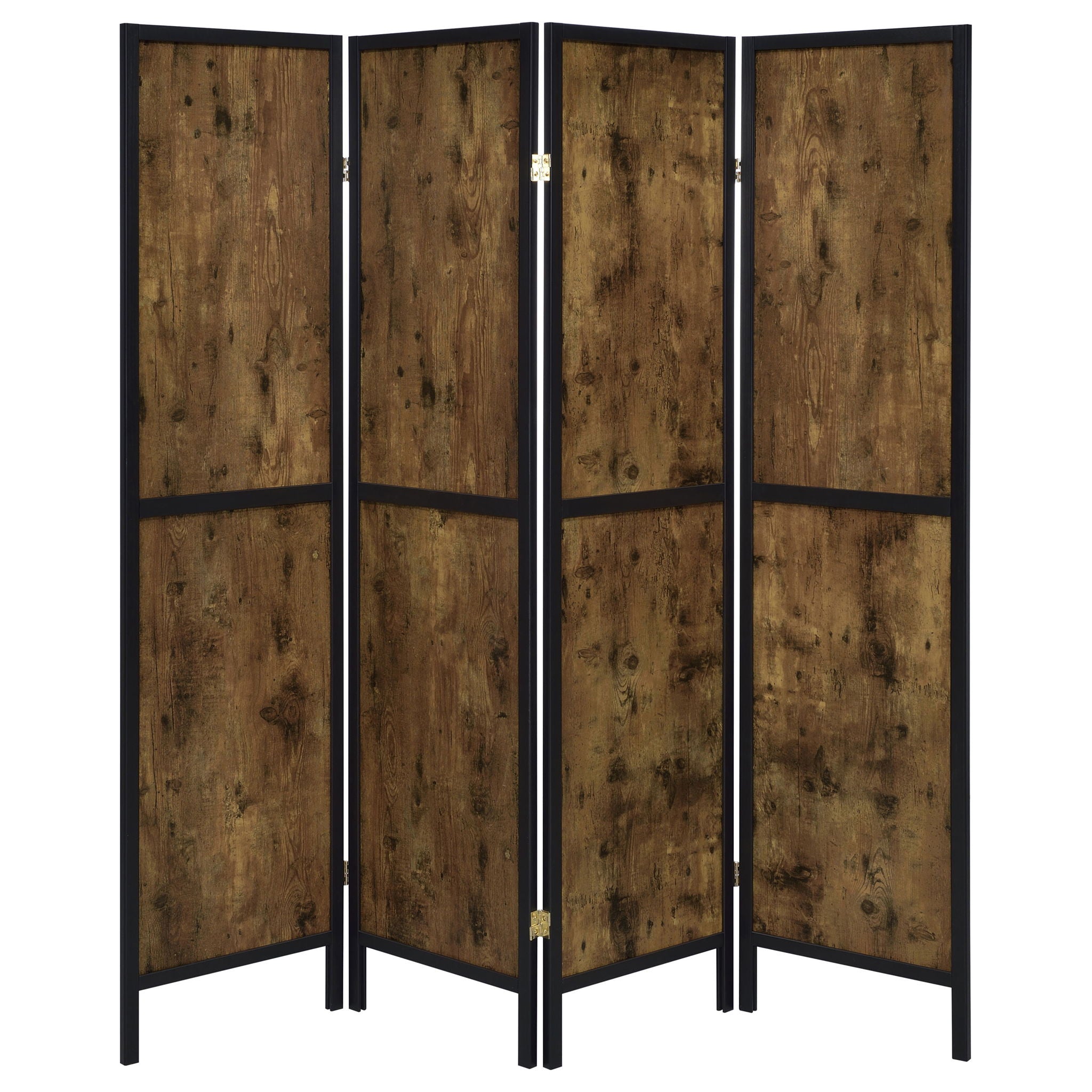 4 Panel Folding Screen, Space Divider - Brown by HouseOfZazla