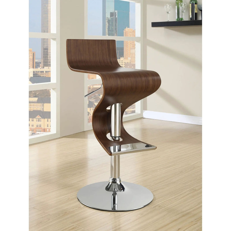 S-Shaped Adjustable Bar Stool - Brown by HouseOfZazla