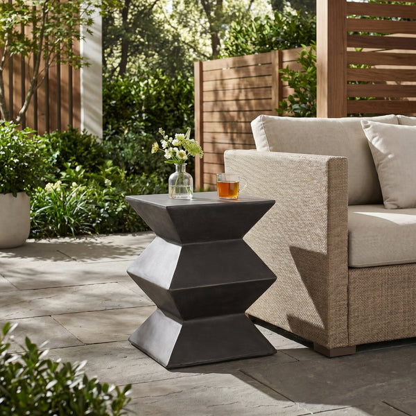 Outdoor Lightweight Concrete Side Table