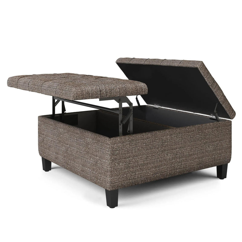 Harrison - Upholstered Coffee Table Storage Ottoman by HouseOfZazla