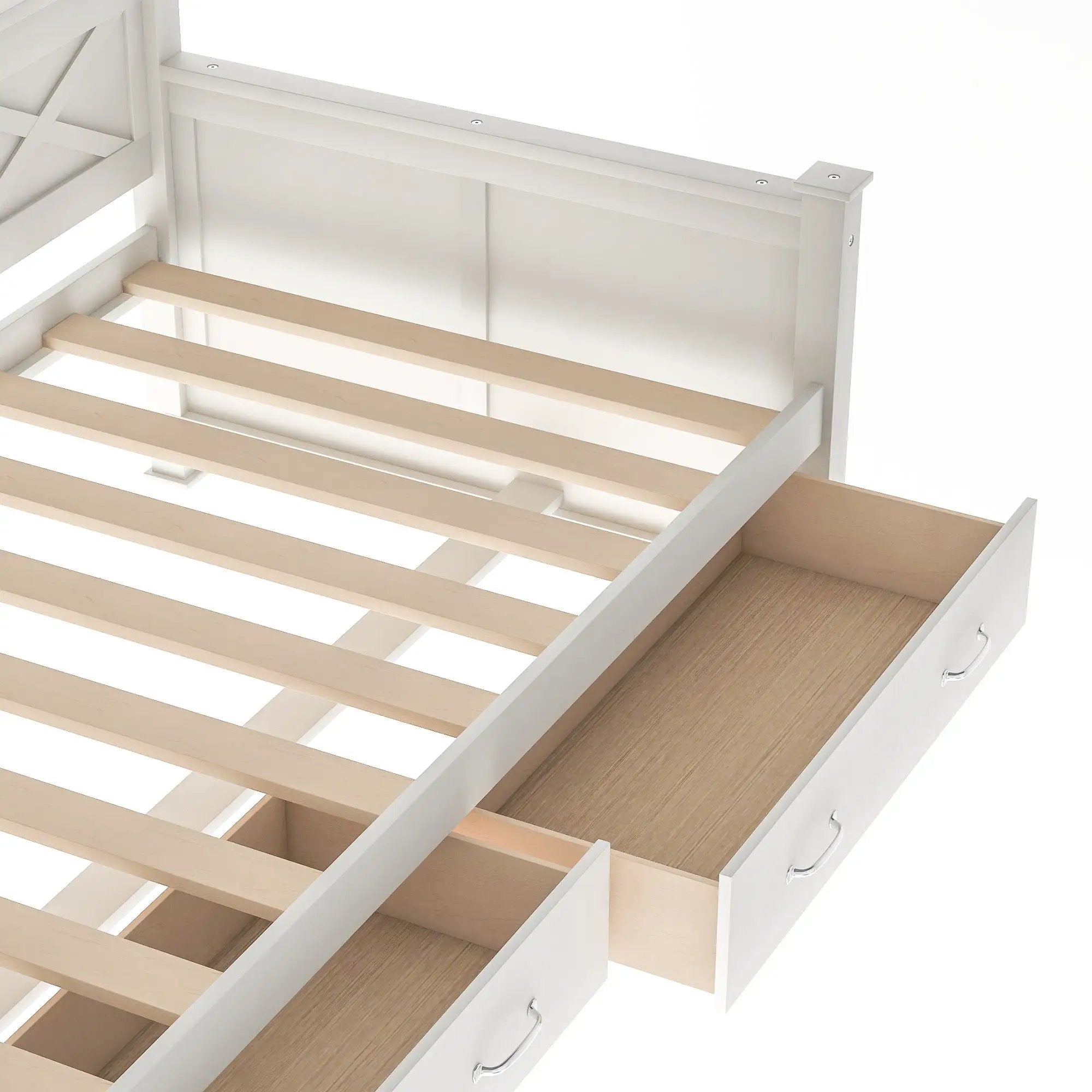 Modern Daybed With 2 Large Drawers, X Shaped Frame by HouseOfZazla