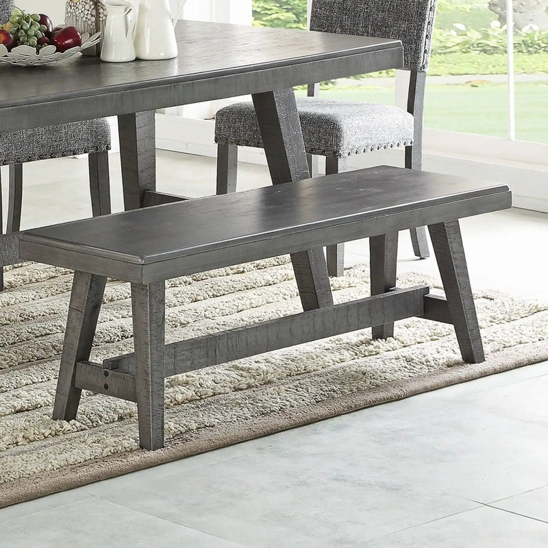 Dining Room Bench - Gray / Gray by HouseOfZazla