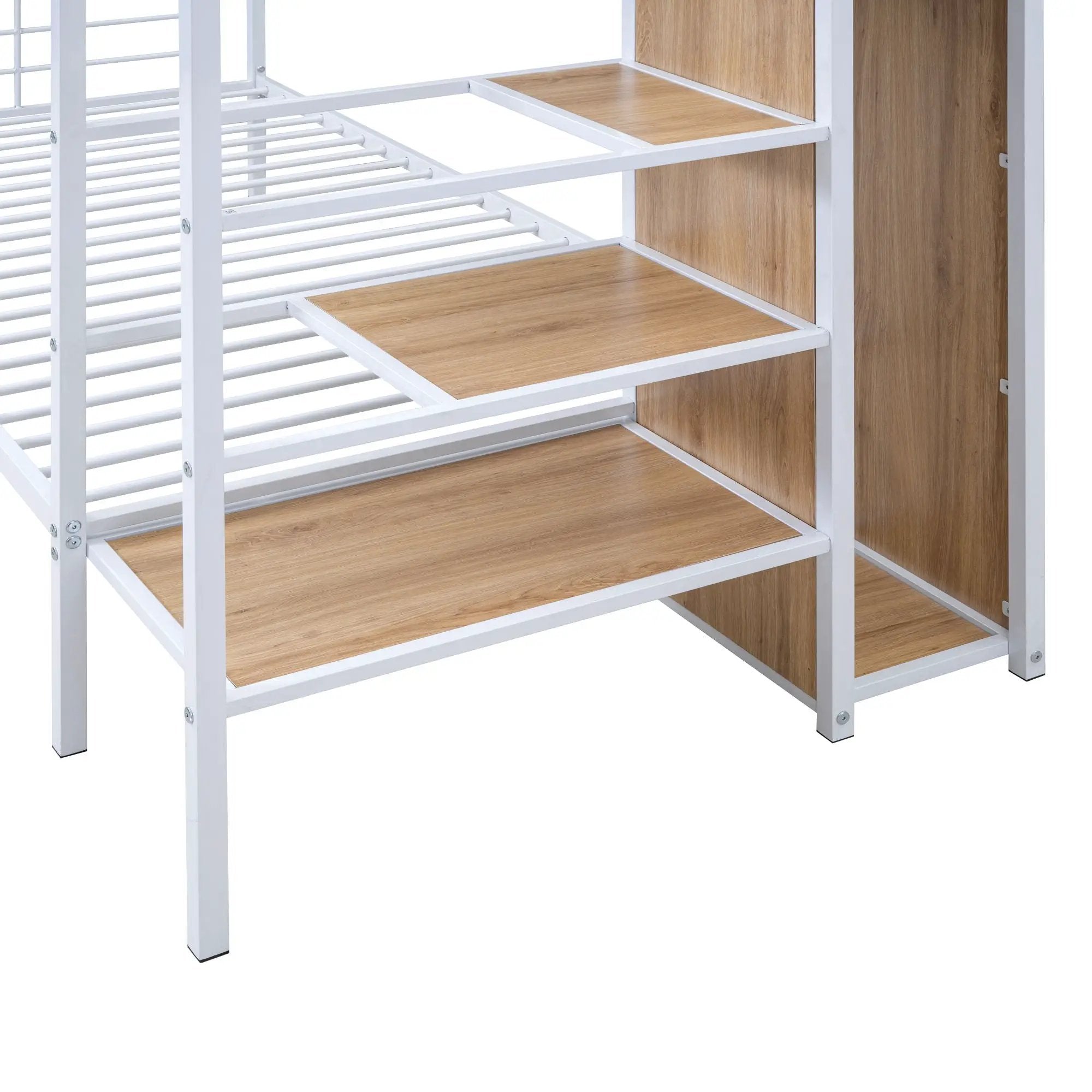 Bunk Bed With Lateral Storage Ladder And Wardrobe by HouseOfZazla
