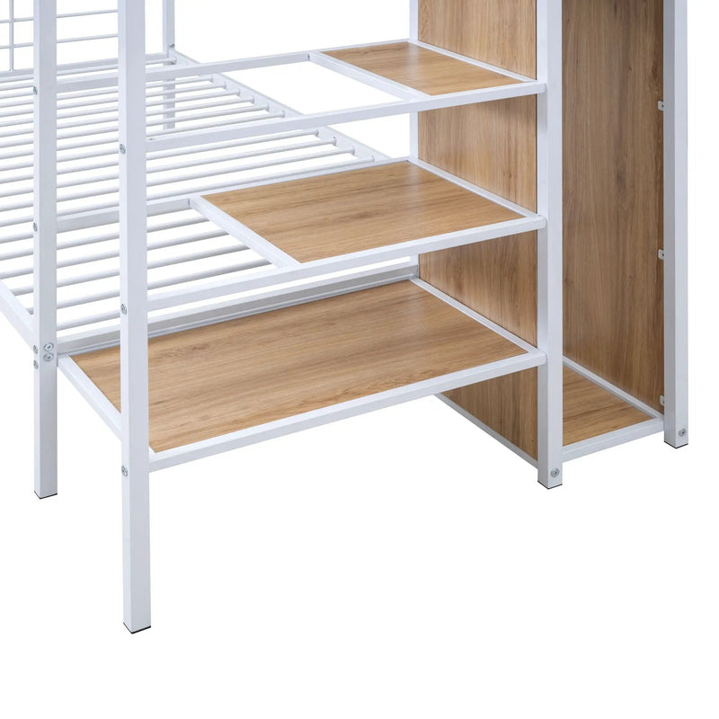 Bunk Bed With Lateral Storage Ladder And Wardrobe by HouseOfZazla