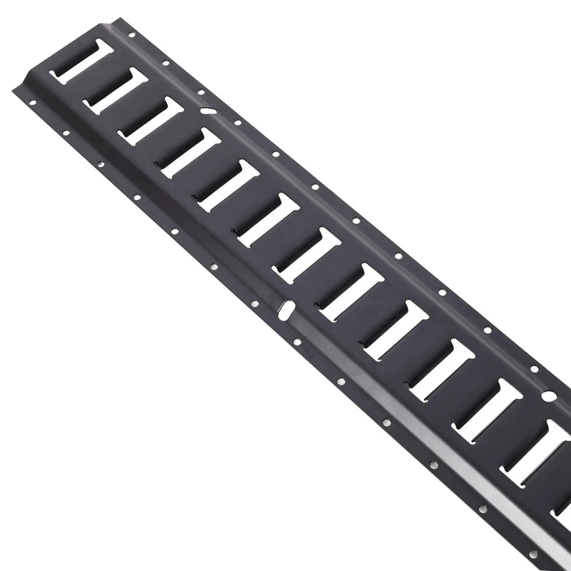 12 Pieces E Track Tie-Down Rail Kit for Trucks, Vans, Garages - Black by HouseOfZazla