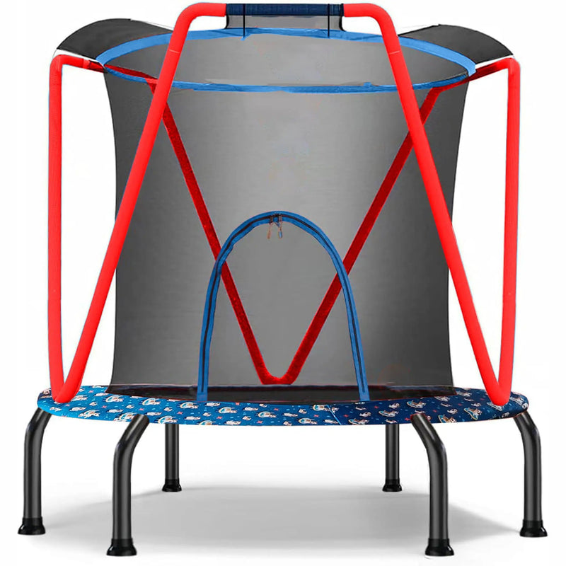 Trampoline, Toddler Indoor / Outdoor With Heighten Net, No Gap Design For Kids - Baby Blue by HouseOfZazla