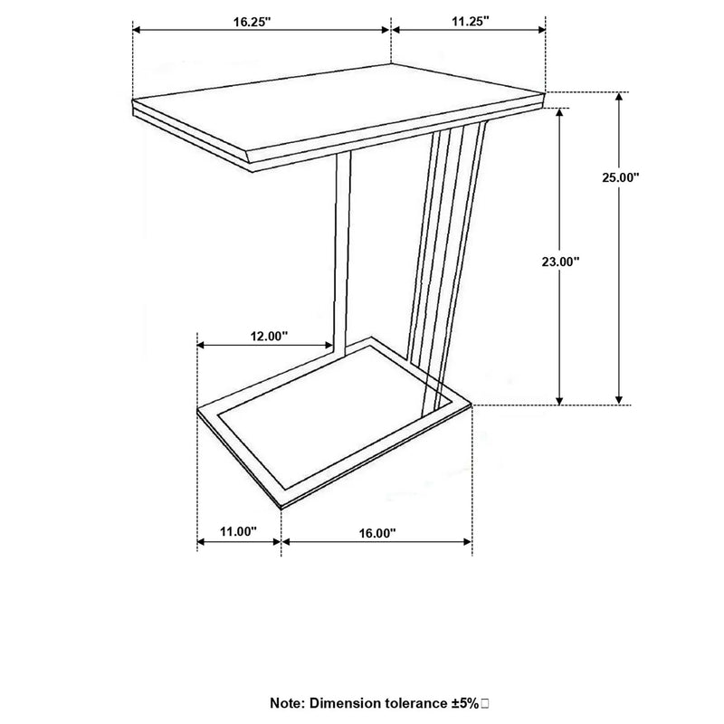 Encina - C-Shaped Sofa Side Table by HouseOfZazla