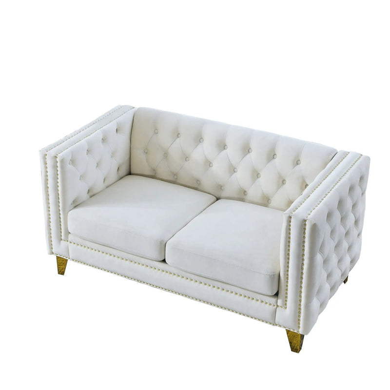 Modern Sofa With Button Tufting, Upholstered Couch For Living Room by HouseOfZazla