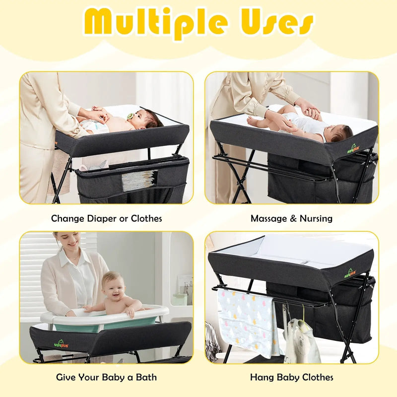 Portable Adjustable Height Newborn Nursery Organizer with by DirectDeals